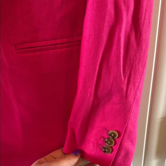 J. Crew Women's Pink linen Blazer size 10 - Picture 2 of 3